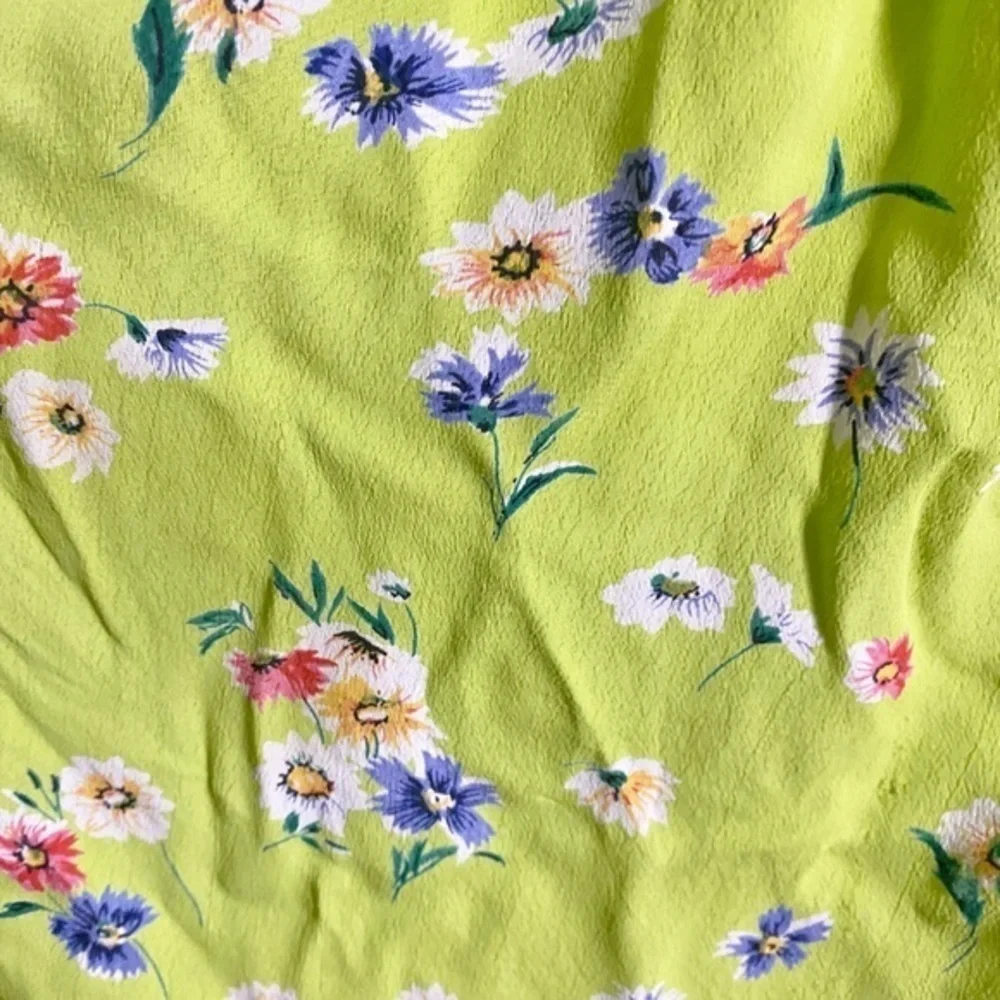 Mix Nouveau (New York) Vintage lime‎ green floral sleeveless midi dress - Picture 13 of 13